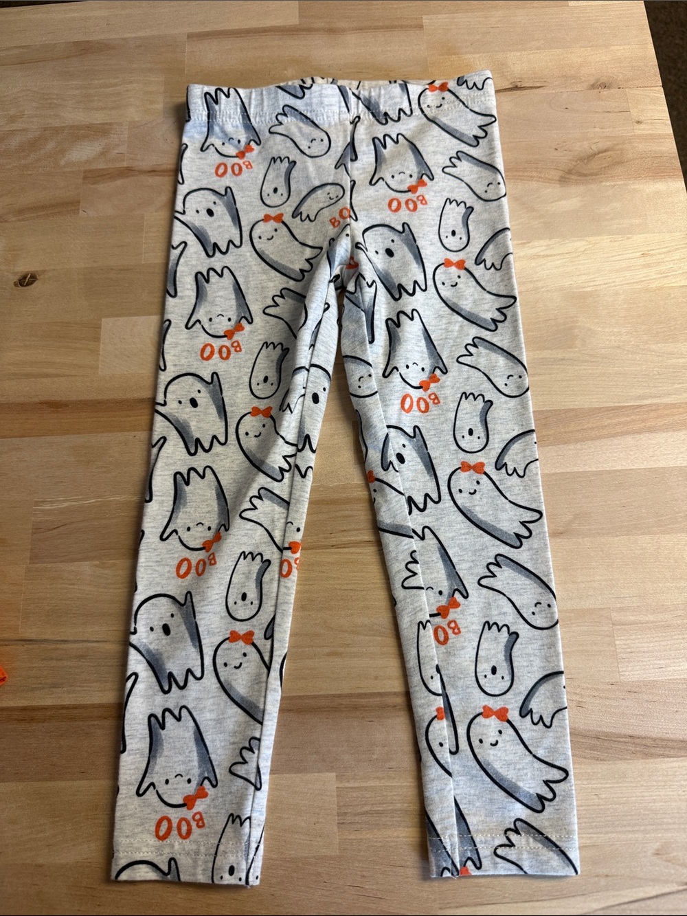 Carter's Gray Ghost Print Pajama Pants with Orange Accents